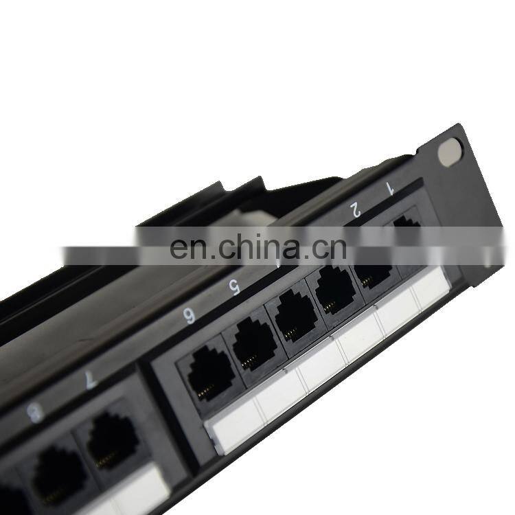 network accessories 48 ports 1U12 cat5e cat6 cat6a 19inch patch panel