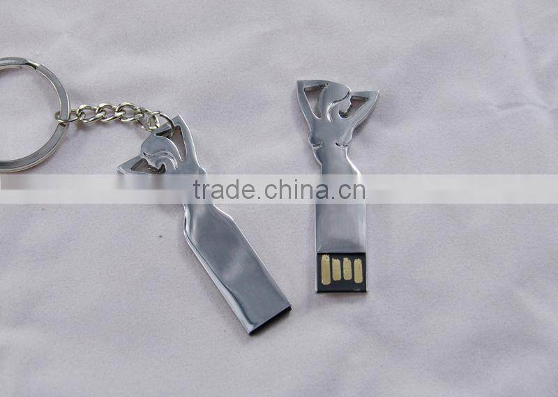 OEM High quality and beautiful art human body metal mini usb flash drive