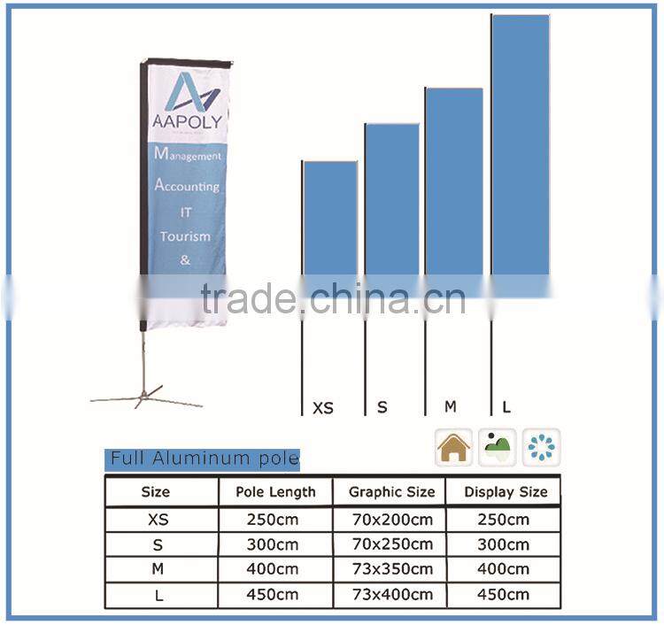 Top quanity best price in China Jiangmen feather flying banner flags, advertising flying banner