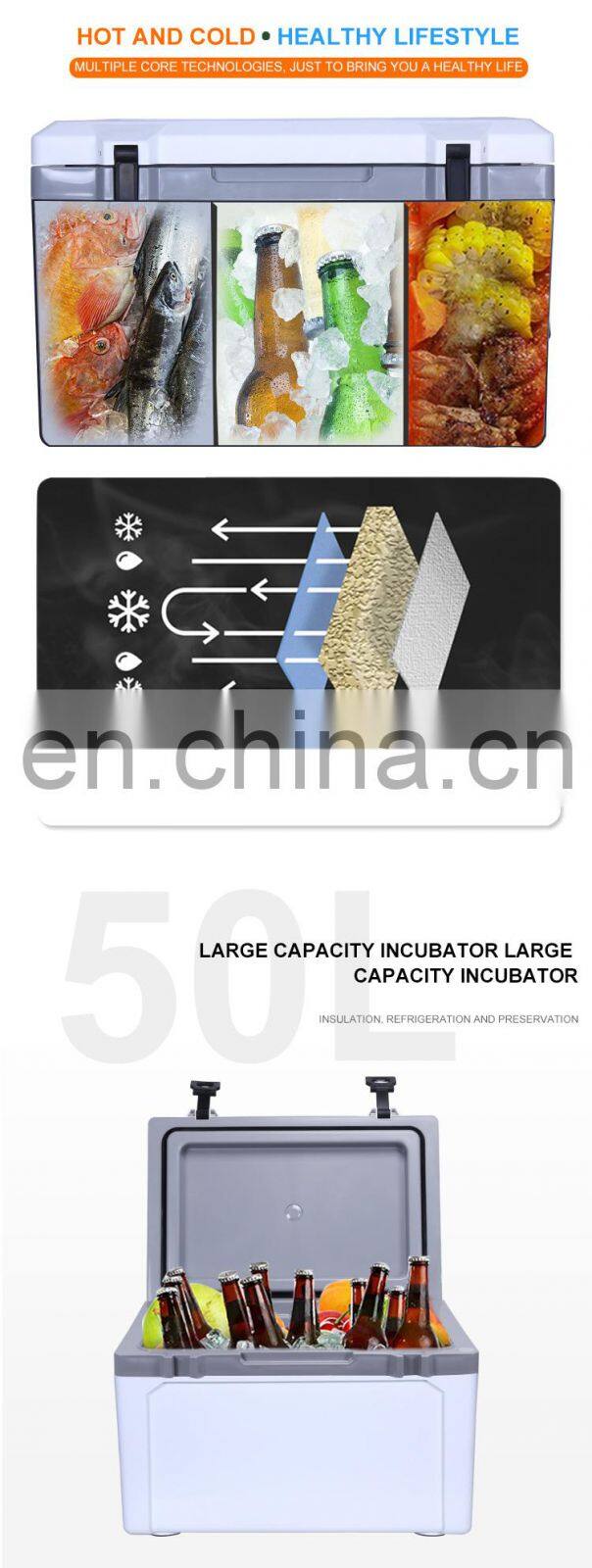 GINT 50L New Design Long Time Insulated PP Plastic Outdoor Injection Cooler Box