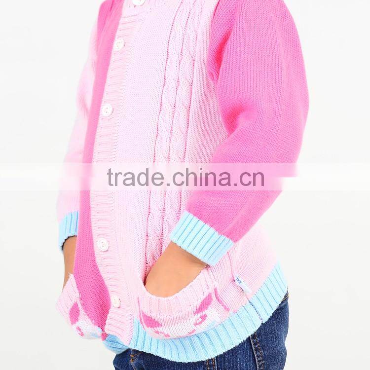 Autumn Cardigan gilrs cotton sweater computer knitting cardigan