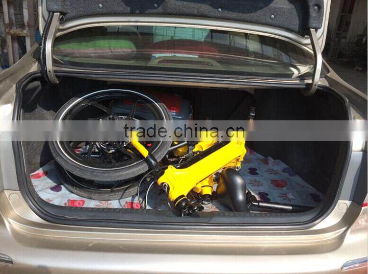 2016 magnesium alloy material new design foldable e bicycle with crank motor