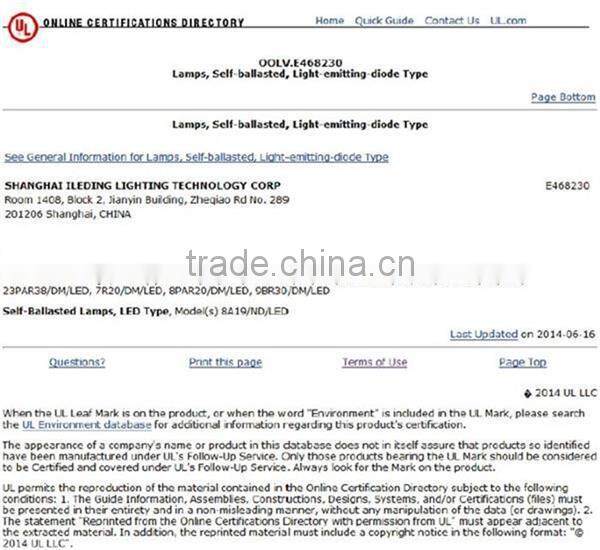 Dimmable ETL E12 LED Candle Light Bulb