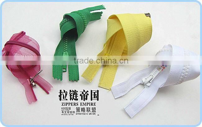 bright color open end waterproof nylon zipper