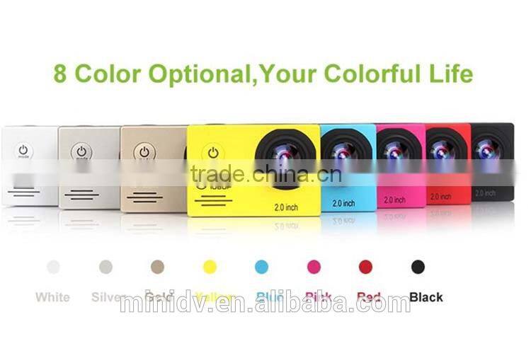 8 colors available 30 meters waterproof full hd 1080p action camera with wifi - SJ7000 with 2.0inch ltps wide screen, 720p 60fps