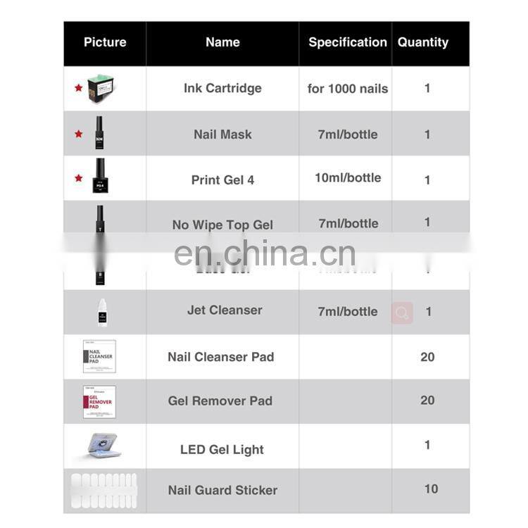 Sales colorful surfical drawing semi permanent digital nail art printer 3d device machine price