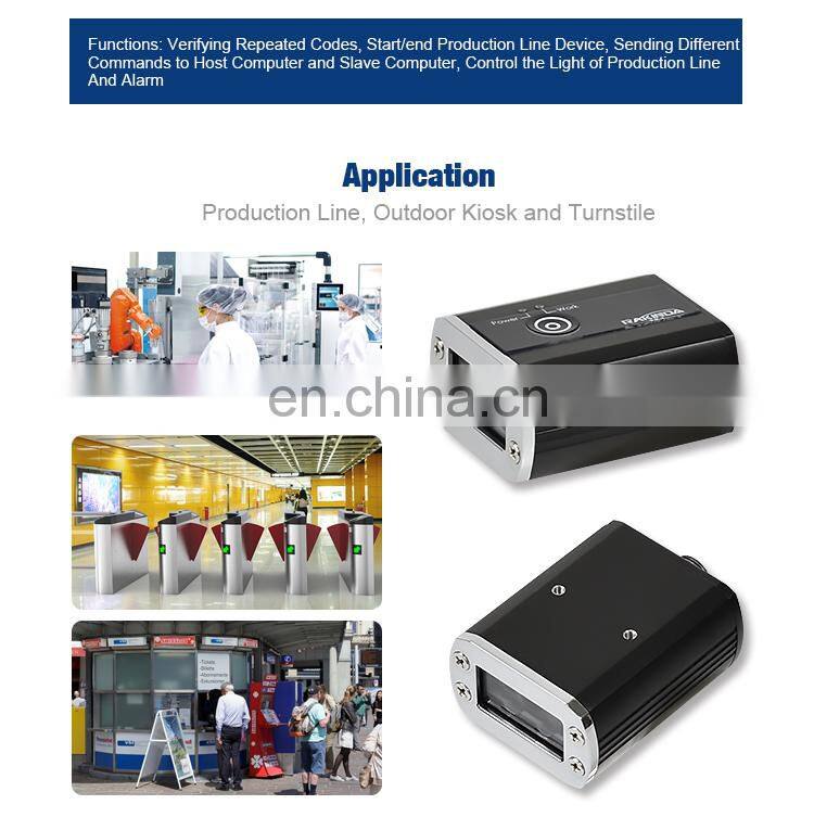 IP68 Fixed Mount Assembly Line Industrial QR Code Reader Barcode Scanner Module White LED Laser Diode OEM 2D Barcode Scanner A4