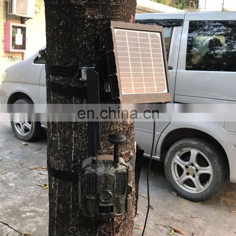 All-in one high conversion rate 6v 9v 12v built in 8000mah lithium battery outdoor hunting trail camera solar panel kit