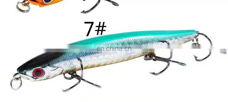 Byloo fishing lure hooks top water broke back #6 perch big game lure bait fishing equipment 80grs