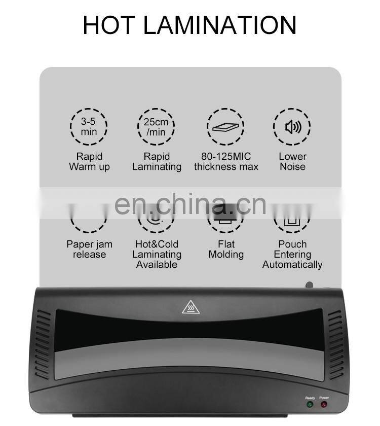 China hot sell Laminating Supplies Thermal machine Professional 2 Roller Thermal Laminator