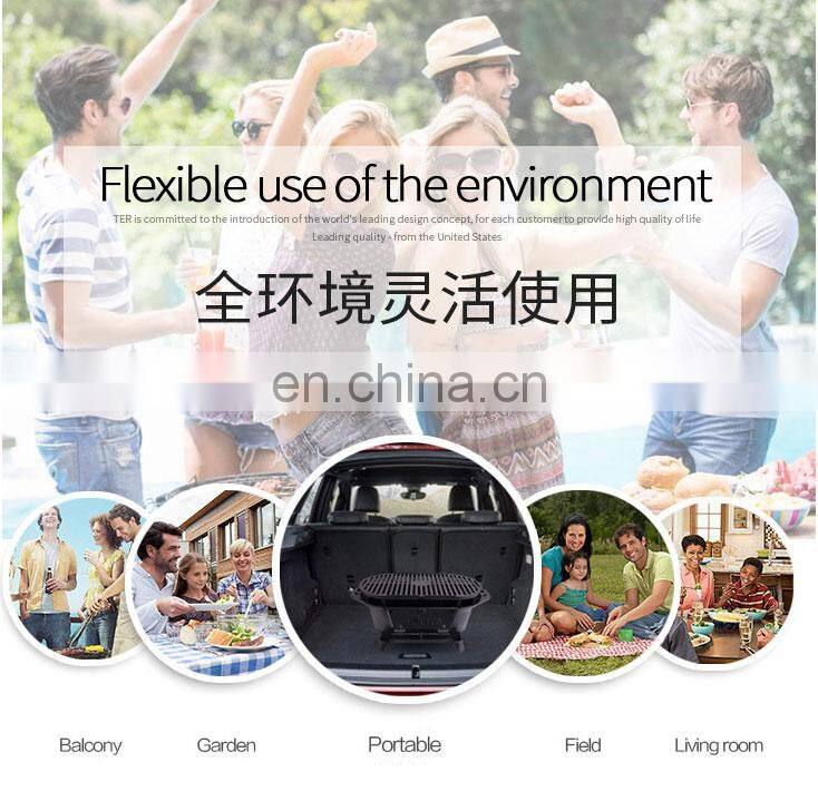 Russian homemade cast iron charcoal bbq grill