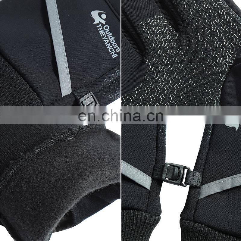Outdoor Sports Gloves Touch Screen Men Driving Motorcycle Snowboard Gloves Non-slip Ski Warm Fleece Gloves