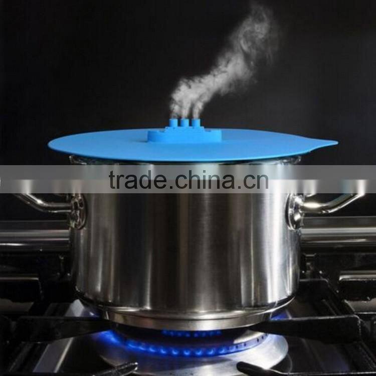 Steam Ship Silicone Steamer Lid Pot Hot Cover Kitchen Blue 6~11 Three Sizes