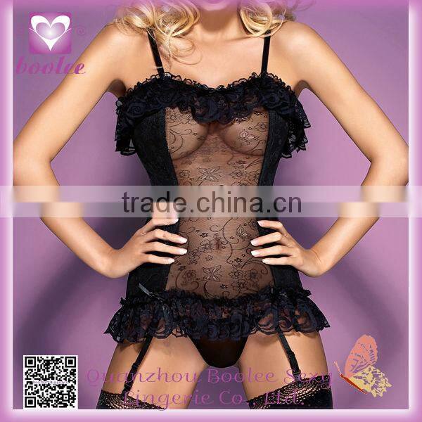 China Manufacturer hot sale hot sexy girls open bust lingerie teddy