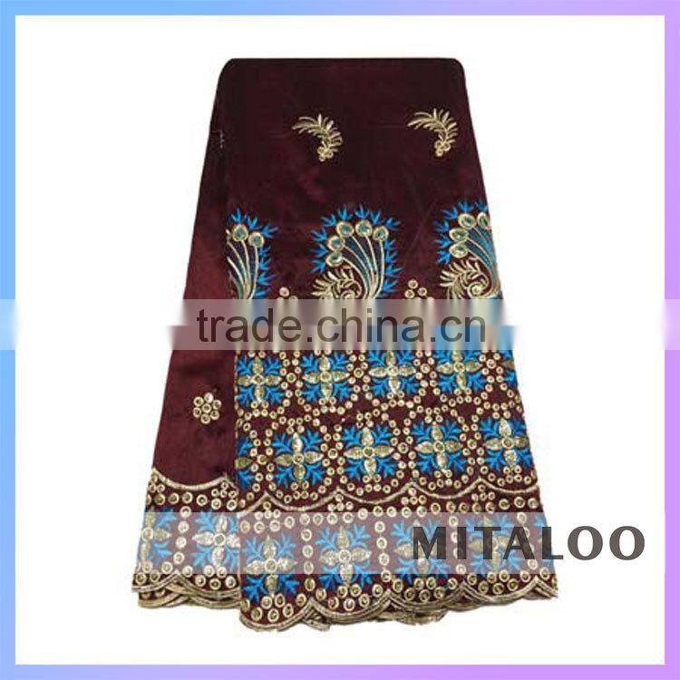 Mitaloo Gold George Fabric For Wrappers New Design George Lace MGP0047