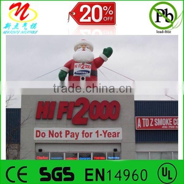 Christmas holiday airblown inflatables, outdoor inflatable Santa and snowman