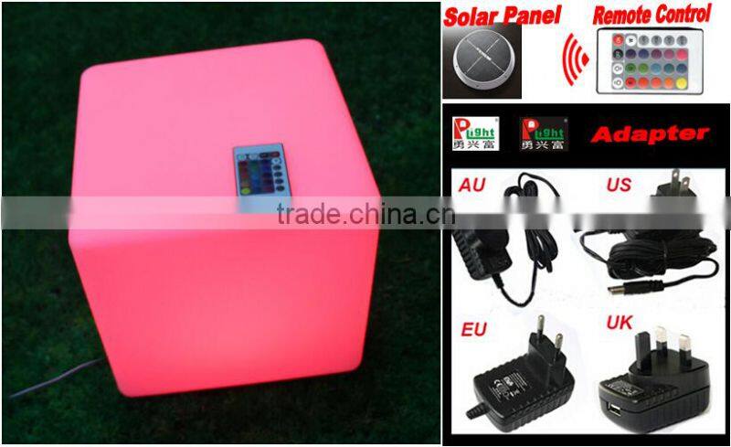 Solar LED light decotative cube with remote control YXF-5050S1