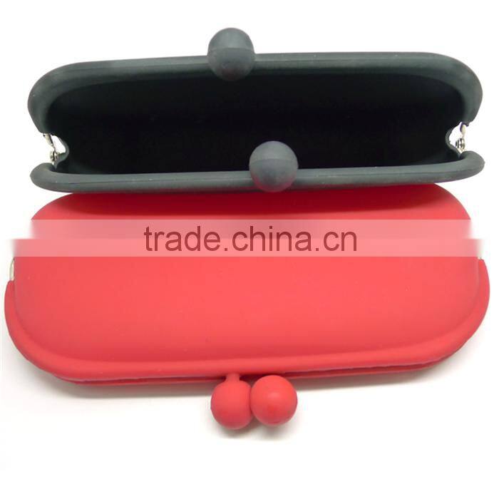 Customized Design Eco-friendly Silicone Mini Wallet With Zipper