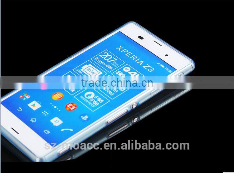 Hot selling soft clear transparent TPU case for sony xperia z3