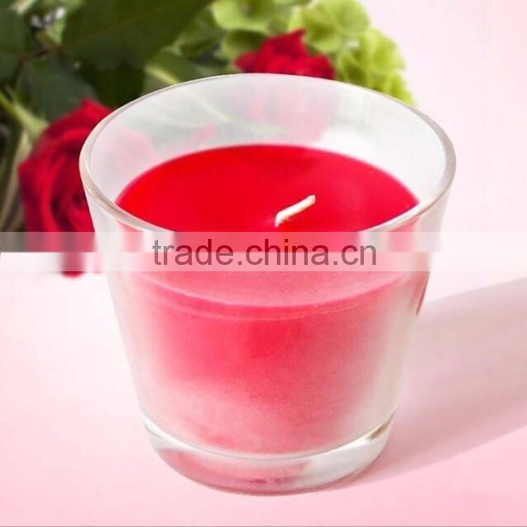 Frosted round scented candle in glass jar/aroma candle/perfume candle