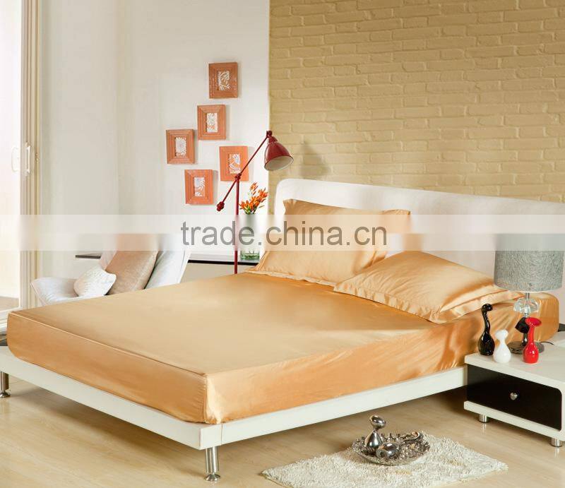 cheap wholesale soft silk bed covers, fitted sheet, silk mattress protector