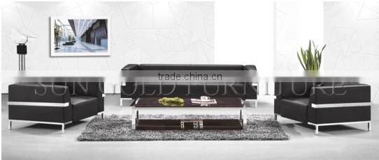 PU leather Sofa Bed Modern Sofa Furniture Leather Sofa Set for Office(SZ-SF04)