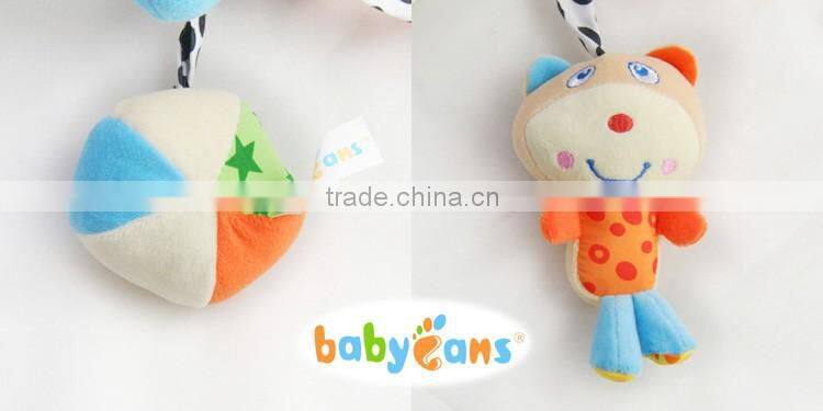 Baby Rattle Stuffed Crib Hanging Plush Tiger Baby Toys Wholesale Toy From China