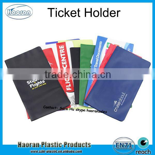 Vinyl ticket pouch,lottery ticket holder,plastic insurance ticket pocket