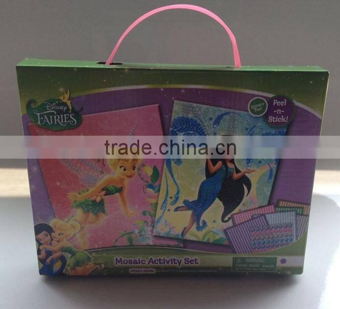 Sticky mosaic by numbers kids toy .Holiday Decoration & Gift.sticky mosaics,Fairies mosaic.kids DIY craft kit-