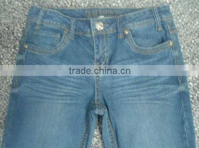 Competitive price lady's jeans , women pant in china