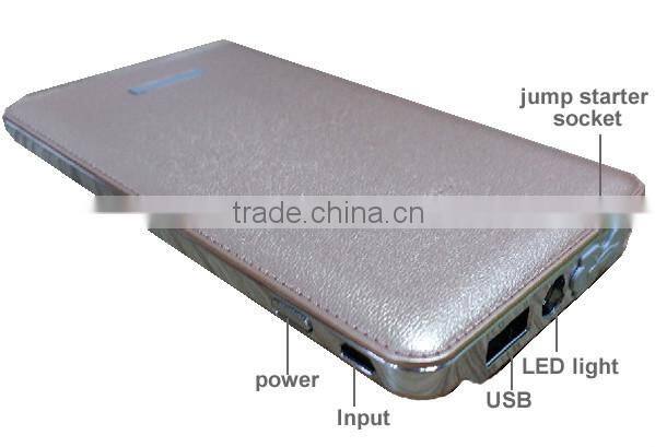 sunpow 12v 6000mah luxury gold color and ultrathin manufacturer of jumper car jump starter