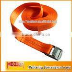 Rubber handle 2" 50mm width cargo strap J metal hooks /2inch cargo lashing 5000bs