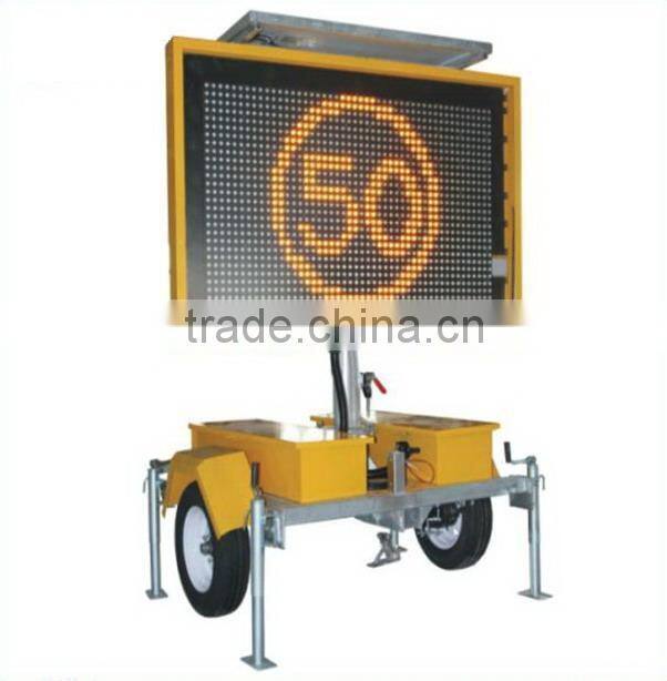 Solar Traffic VMS Sign Trailer/Solar LED Moving Message Sign Trailer