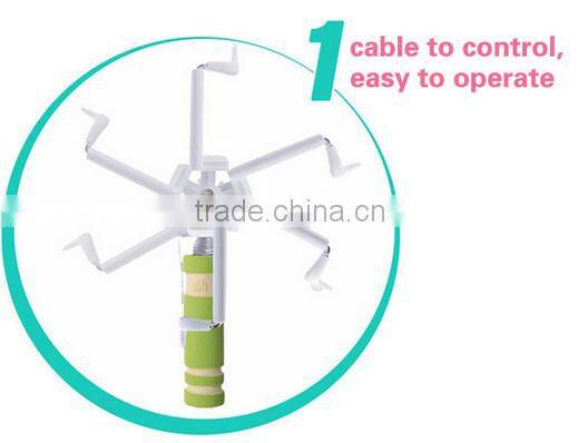 New products 2016 Mini Wired Selfie Stick telescopic baton Holder For Cell Phone