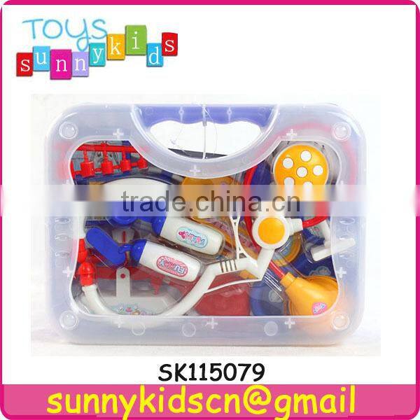 plastic doctor set toy with pink handle box