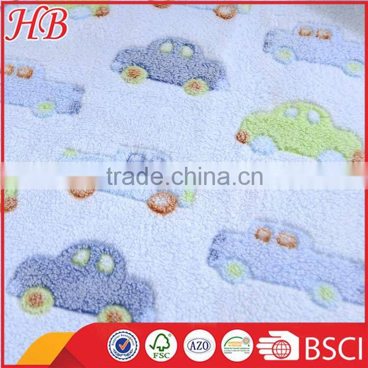 unique jacquard coral fleece baby blanket