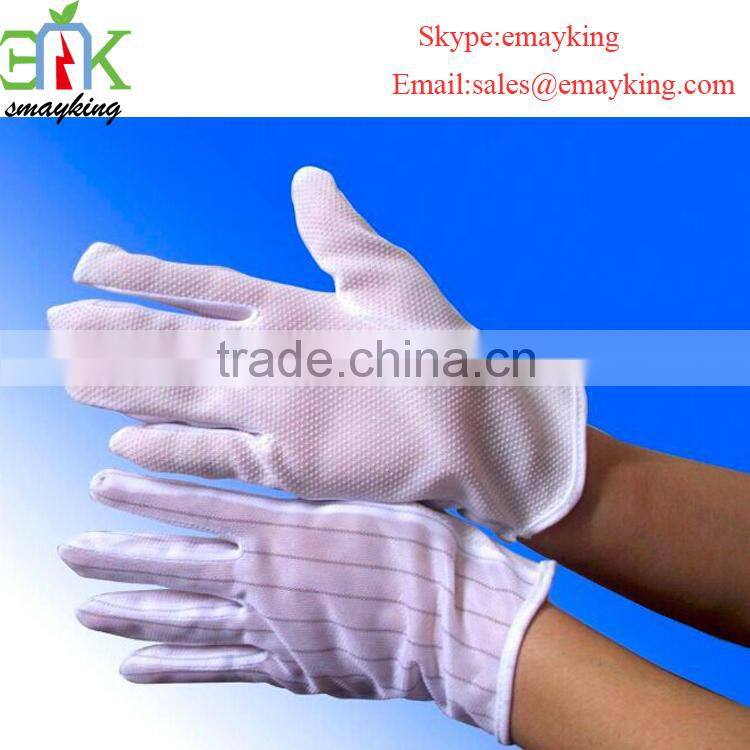 Double Sides ESD Antistatic Gloves 98% active polyester and 2% active carbon fiber