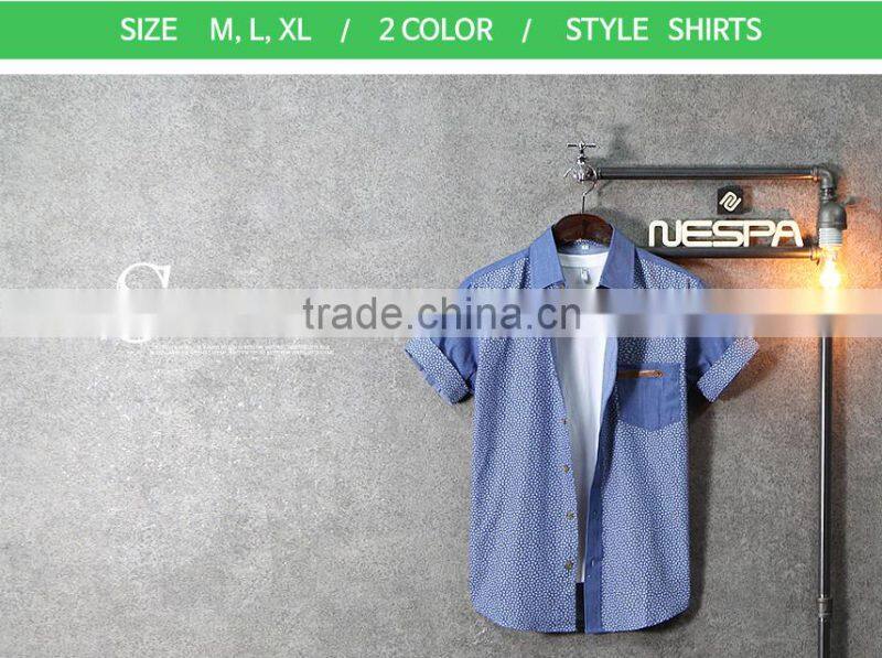 Customize OEM Man Denim Shirt Wholesale Blue Fishing shirts From China