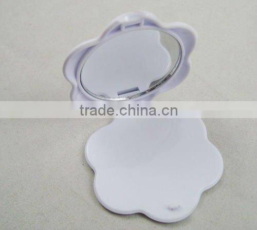 Flower shape plastic cheap beauty mirror for promotion