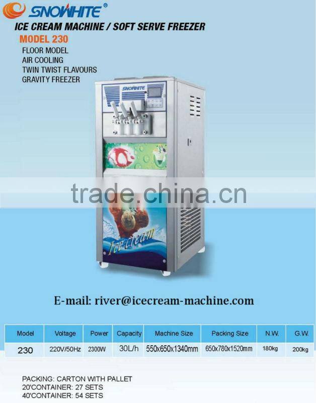 Soft serve, South America, ice cream powder, ice cream machine