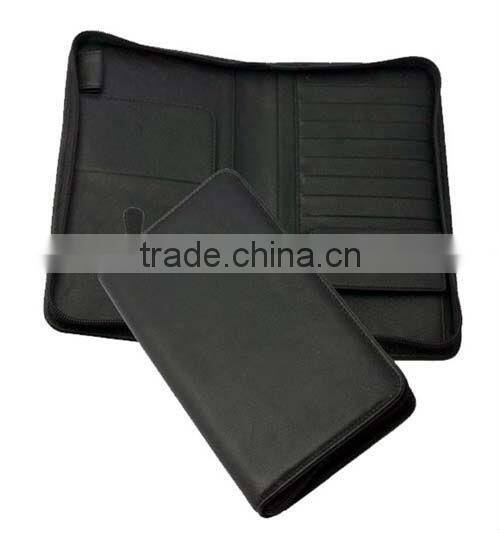 Embossed pu leather travel ticket holder