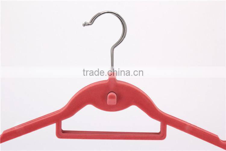 Standby Colored Clothes Hangers Velvet Flocking Non- Slip Shirt Hanger