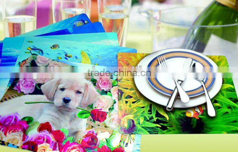2013 hot lenticular 3D place mats of classical flower