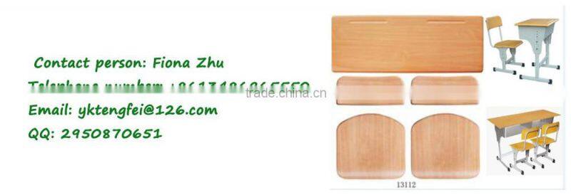 Wooden Werzalit Student Double Desk And Chair Set for primary student TF-8506