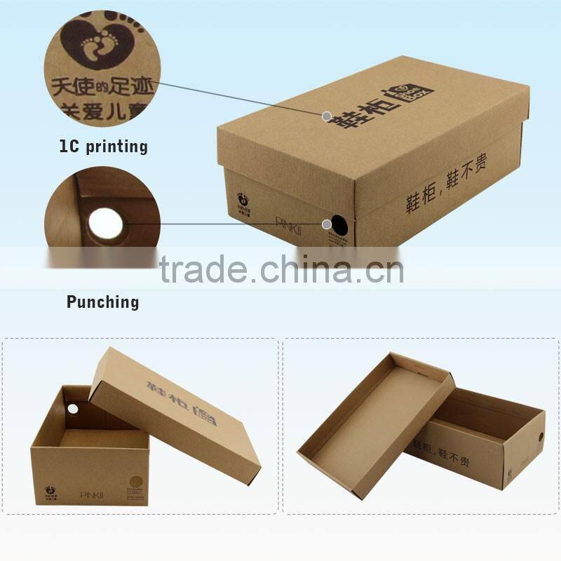 Custom Logo Printed Corrugated Cardboard Shoe Packaging Boxes