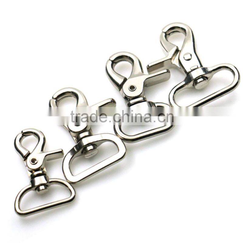 High quality eco-friendly 25mm zinc alloy metal d ring snap hook for bag belt