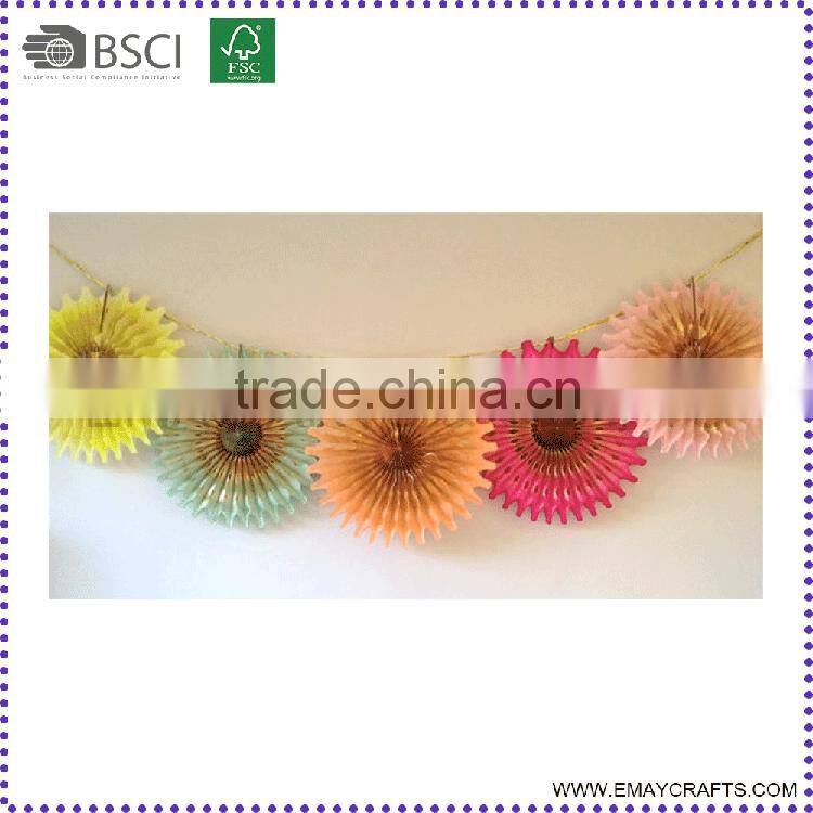 Hot sale Party Decoration Hanging Tissue Paper Fan