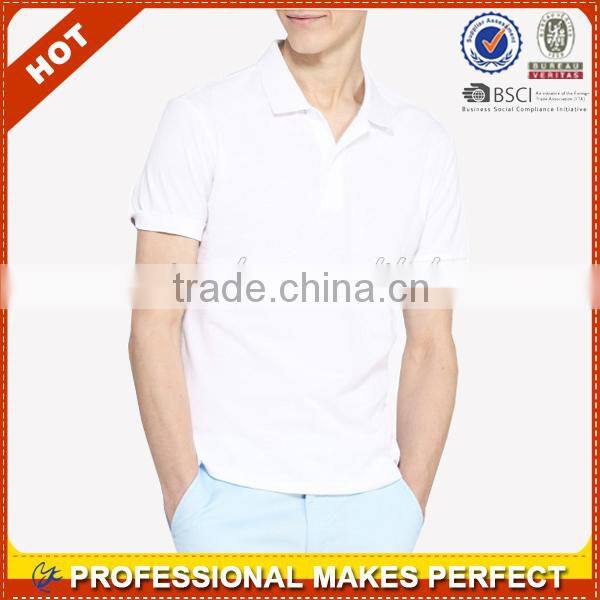 Custom Cotton Plain White Color Polo Shirt Design(YCP-C0387)
