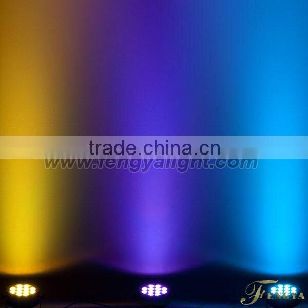 12pcs 12w RGBWA+UV 6 IN 1 led flat par stage light dj wedding party