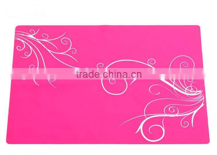 eco-friendly beautiful 46x32cm customize silicone table mat